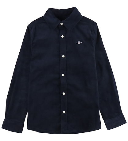 GANT Skjorte - Fløjl - Corduroy - Evening Blue