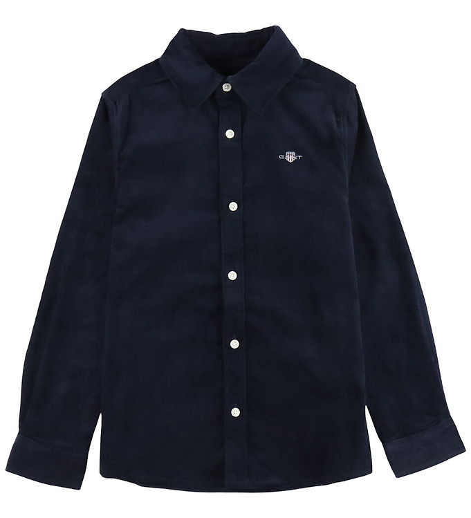 GANT Skjorte - Fløjl - Corduroy - Evening Blue