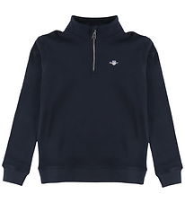 GANT Sweatshirt m. Lynlås - Shield - Evening Blue