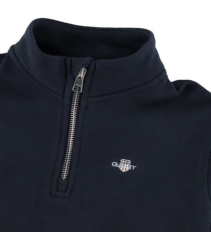 GANT Sweatshirt m. Lynlås - Shield - Evening Blue