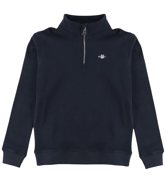 GANT Sweatshirt m. Lynlås - Shield - Evening Blue