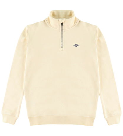 GANT Sweatshirt m. Lynlås - Shield - Creamed White