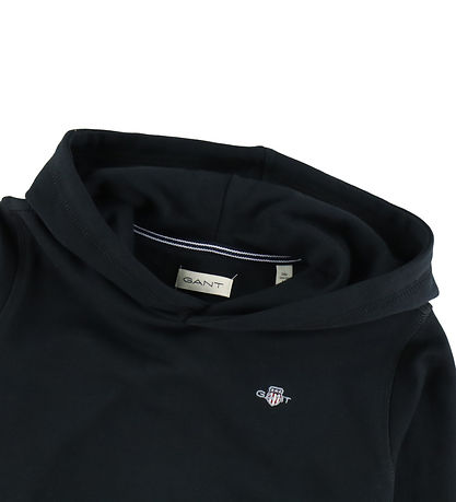 GANT Hættetrøje - Shield - Black