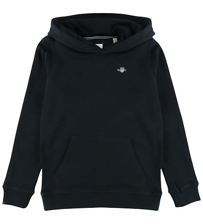 GANT Hættetrøje - Shield - Black