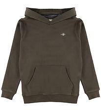 GANT Hættetrøje - Shield - Shadow Brown