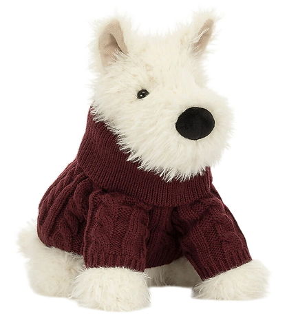 Jellycat Bamse - 25 cm - Munro Scottie Dog 'Winter Jumper'