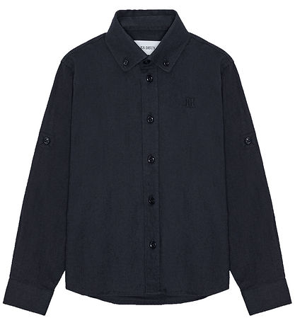 Les Deux Skjorte - Konrad - Hør - Dark Navy Blue