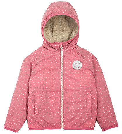 Viking Fleecejakke - Vendbar - Play - Pink/Cement