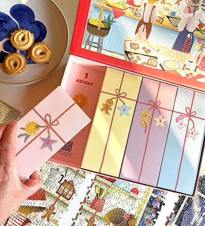 Vissevasse Puslespil Adventskalender - Sweet December - 4 Boxes 