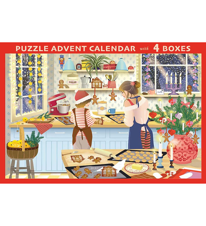 Vissevasse Puslespil Adventskalender - Sweet December - 4 Boxes