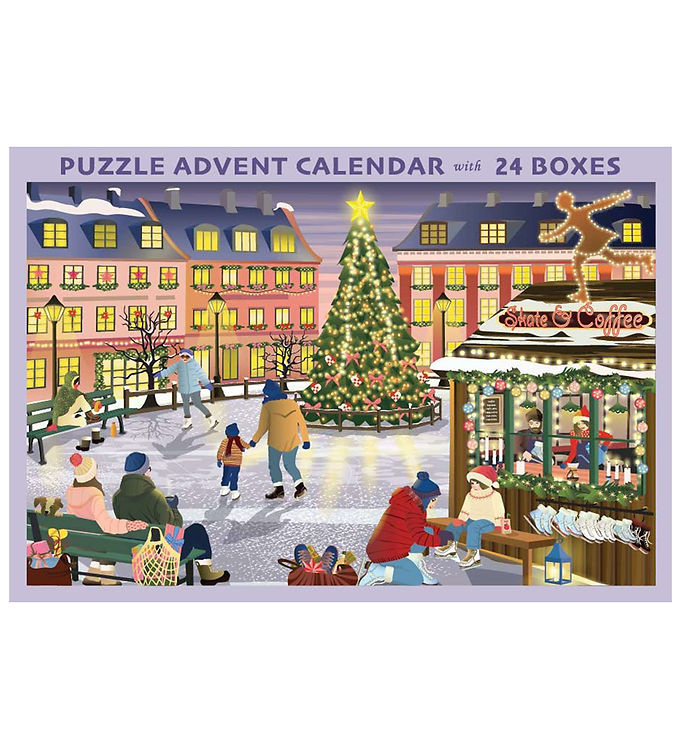 Vissevasse Puslespil Julekalender - 1000 Brikker - Skate & Coffe