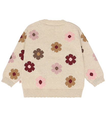 Hust and Claire Cardigan - HCPusle Flower - Old Beige Melange