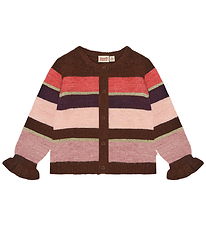Hust and Claire Cardigan - HCCamilla Fluffy Stripe - Soil
