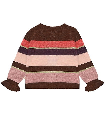 Hust and Claire Cardigan - HCCamilla Fluffy Stripe - Soil