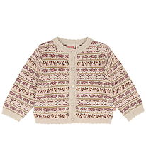 Hust and Claire Cardigan - HCCilja Nordic - Old Beige Melange m.