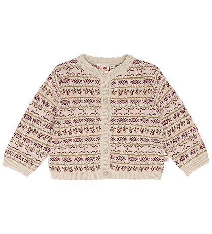 Hust and Claire Cardigan - HCCilja Nordic - Old Beige Melange m.