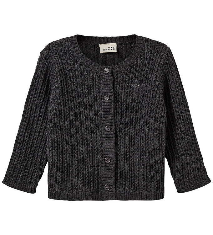 Sofie Schnoor Cardigan - Strik - SkylarKB - Dark Grey Melange
