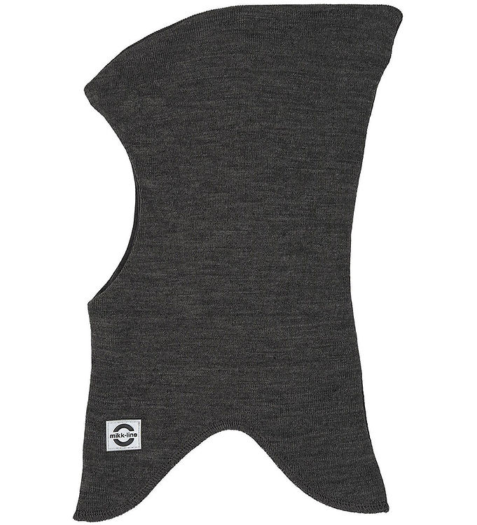 Mikk-Line Elefanthue - Uld/Akryl - 2-lags - Dark Grey Melange