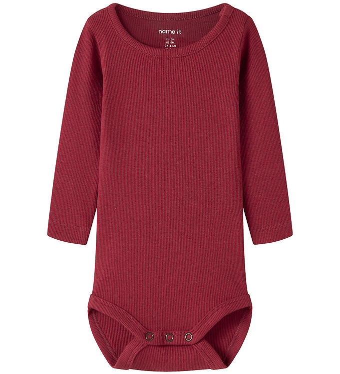 Name it Body l/æ - Rib - NBNKAB - Red Dahlia