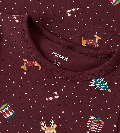 Name It Natkjole - NmfVismas - Burgundy/Christmas