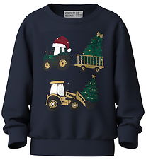 Name It Sweatshirt - NmmVoluf - Navy Blazer/Excavator