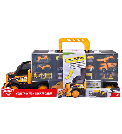 Dickie Toys Transporter - Entreprenørkøretøjer m. Tilbehør