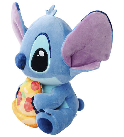 Disney Classic Plys Bamse - Disney Stitch m. Pizza - 25 cm