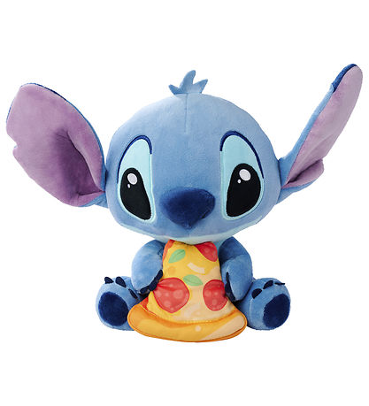 Disney Classic Plys Bamse - Disney Stitch m. Pizza - 25 cm