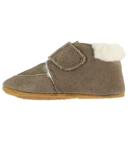 Pom Pom Skindfutter m. Foer - Beginners Velcro - Taupe