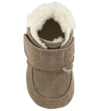 Pom Pom Skindfutter m. Foer - Beginners Velcro - Taupe