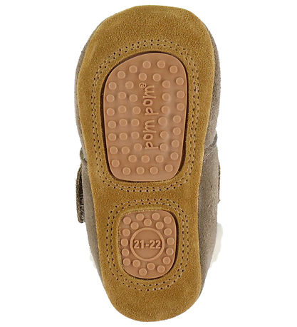Pom Pom Skindfutter m. Foer - Beginners Velcro - Taupe