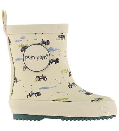 Pom Pom Gummistøvler - Bliss - Fog Tractor AOP