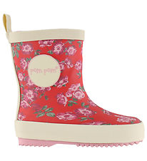 Pom Pom Gummistøvler - Bliss - Haute Red Rosehip AOP