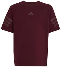 adidas Performance T-shirt - J FI 3S - Maroon/Maroon