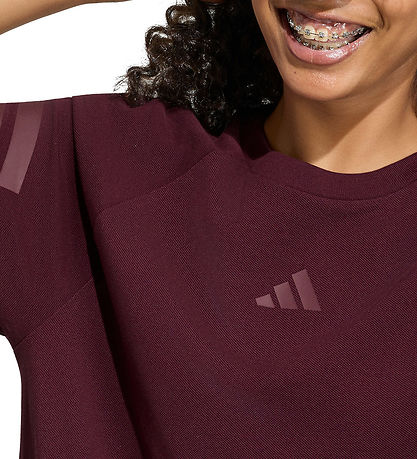 adidas Performance T-shirt - J FI 3S - Maroon/Maroon