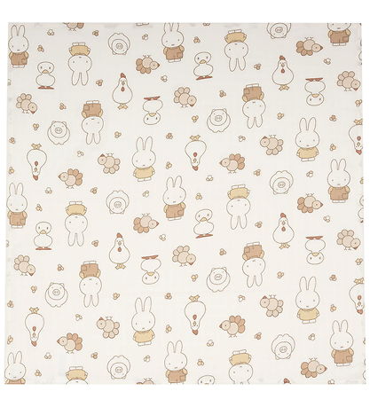 Jollein Stofbleer - 70x70 cm - 3-pak - Miffy Family Farm
