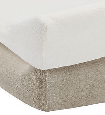 Jollein Puslepudebetræk - 50x70 cm - 2-pak - Terry - Ivory/Nouga