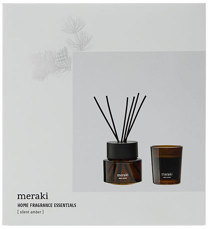 Meraki Gaveæske - Duftfrisker og Duftlys - 100 ml/60 g - Silent 