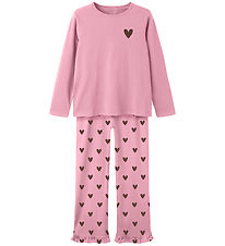 Name It Nattøj - 2-delt - NkfReaq - Full Blooming Pink
