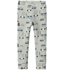 Name It Leggings - Uld - NmmWillow - Mineral Gray/City Cars