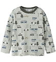 Name It Bluse - Uld - NmmWillow - Mineral Gray/City Cars