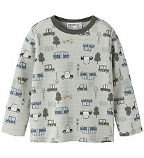 Name It Bluse - Uld - NmmWillow - Mineral Gray/City Cars
