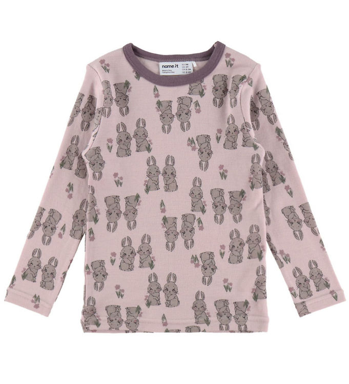Name It Bluse - Uld - NmfWillow - Violet Ice/Bunnies