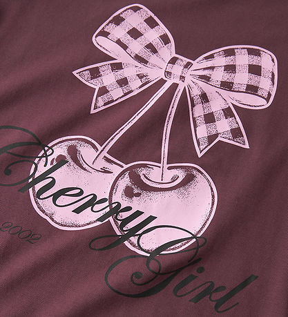 Name It Bluse - NkfVix - Catawba Grape/Cherry Bow