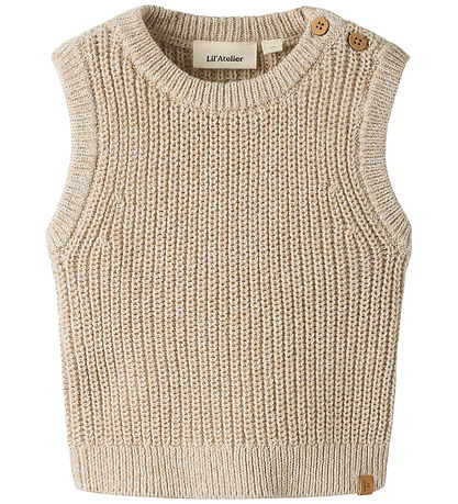 Lil Atelier Vest - NbmRokkos - White Pepper/Melange