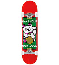 Enuff Skully Skateboard - Lucky Cat Complete - 7.25 x 29.5 - Red