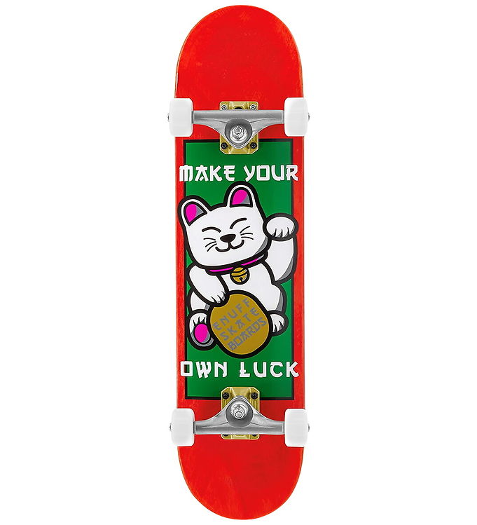 Enuff Skully Skateboard - Lucky Cat Complete - 7.25 x 29.5 - Red