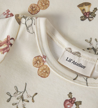 Lil Atelier Body l/æ - Slim - NbnLayo  - Turtledove/Old Christma