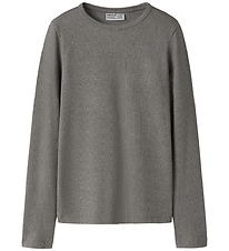 Name It Bluse - NkfNayla - Charcoal Gray/Silver Lurex