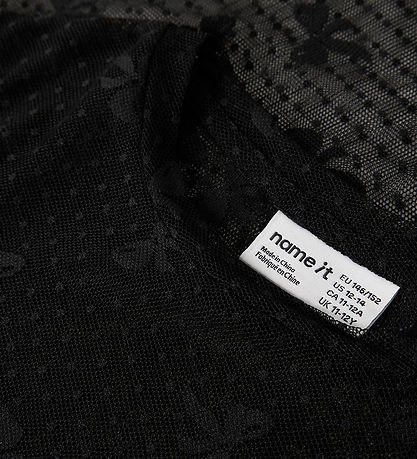 Name It Bluse - Mesh - NkfRemesh - Black